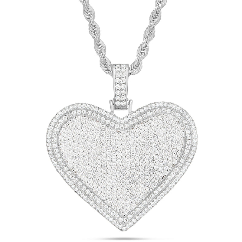 Shyne Collection Diamond Heart Pendant, Medium - Shyne Jewelers White Gold Shyne Jewelers