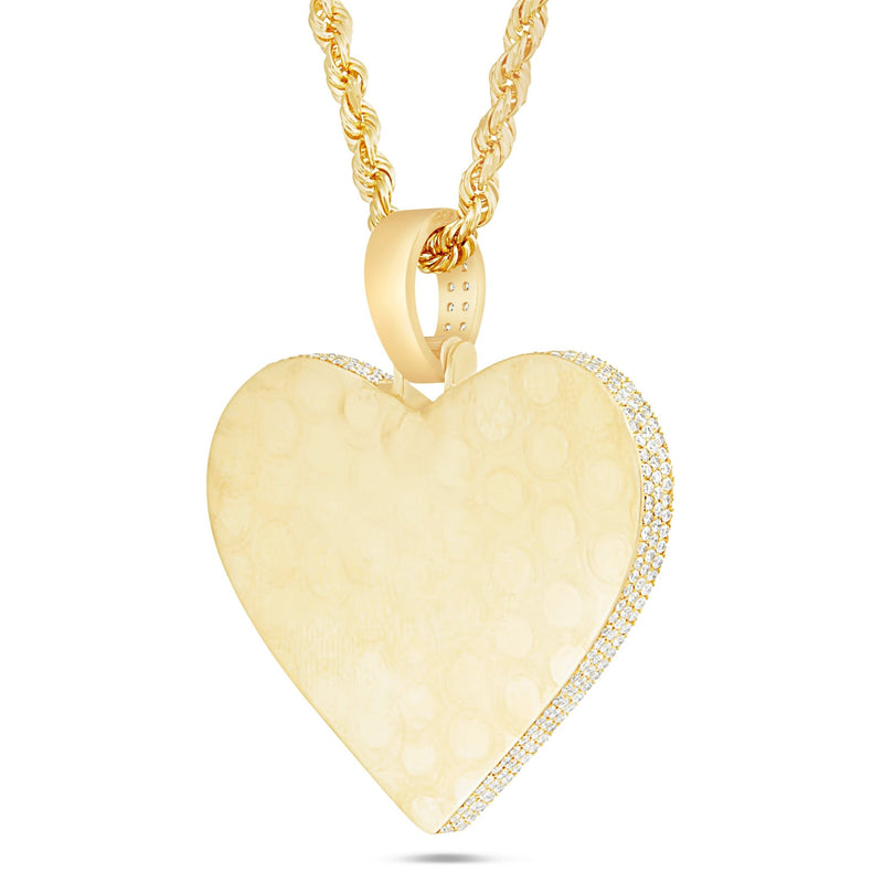 Shyne Collection Diamond Heart Pendant, Medium - Shyne Jewelers Yellow Gold Shyne Jewelers