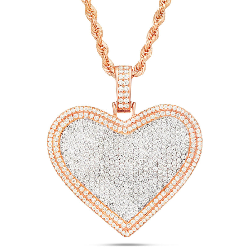 Shyne Collection Diamond Heart Pendant, Medium - Shyne Jewelers Rose Gold Shyne Jewelers