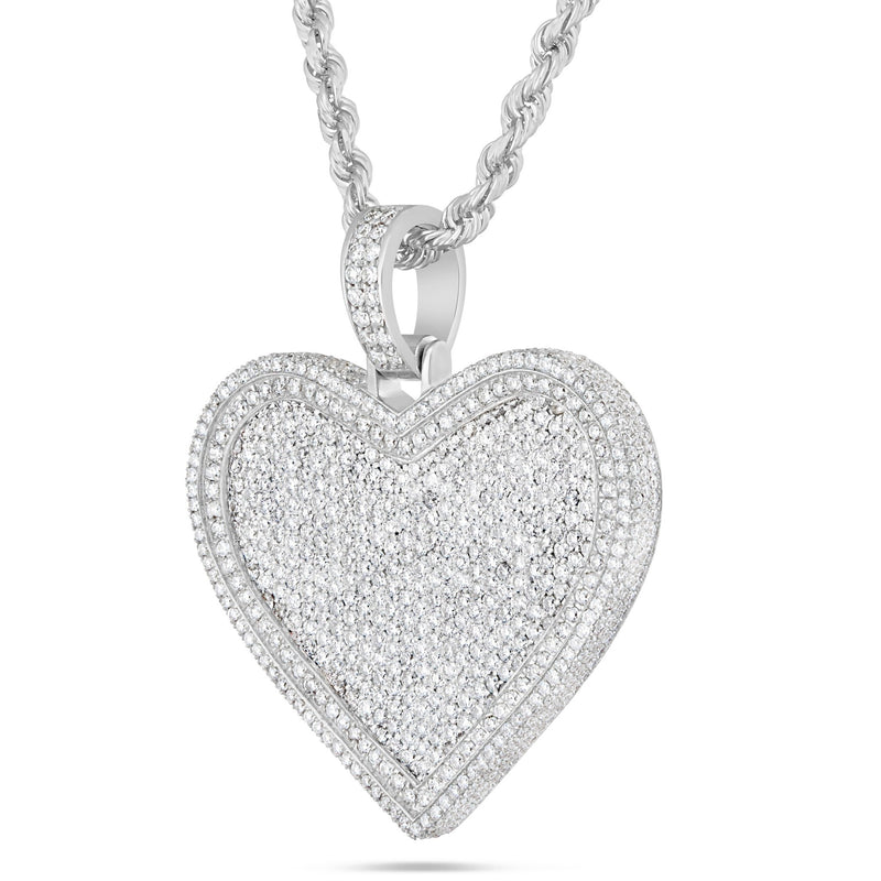 Shyne Collection Diamond Heart Pendant, Medium - Shyne Jewelers White Gold Shyne Jewelers